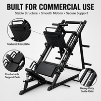 Équipement de fitness commercial unisexe : Machine à squats inclinée à 45 degrés, entraîneur à pédale dorsale et rack de renforcement des jambes