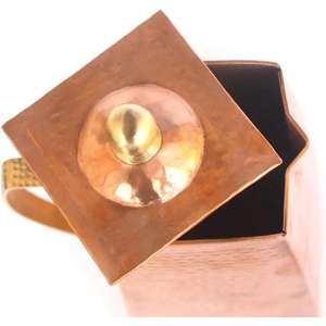 Square Shape Decorative Copper Jug Water Serving Pot Antique Brass Knob Lid European Stylish Jugs Pure Copper Water <b>Kettle</b> TCD - Product Image 5