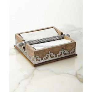 Snowflake <b>Napkin</b> Stand Holiday & Christmas <b>Parties</b> Decorative Elegant Tissue Holder Decorative Metal Tissue Organizer Box Latest - Product Image 5