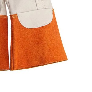 Guantes de soldadura Tig resistentes al desgaste, guantes de trabajo de cuero, guantes de protección laboral de piel de vaca personalizados - Product Image 5