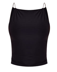 Haute qualité personnalisé noir Slinky à bretelles épaule col droit haut concepteur nouveau à la mode décontracté fabrication en gros - Product Image 1