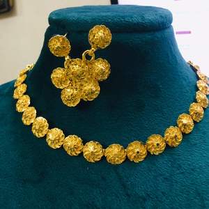 24K or Dubai mode bijoux collier ensemble boucles d'oreilles bracelets peignes broches classique perle fleur cuivre anniversaire diamant cadeau - Product Image 6