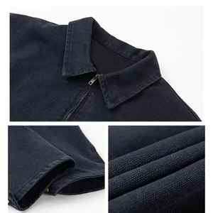 Veste bomber en toile décontractée de style streetwear, imprimée, brodée, or, argent, marron, noir, poches avant, respirante - Product Image 5