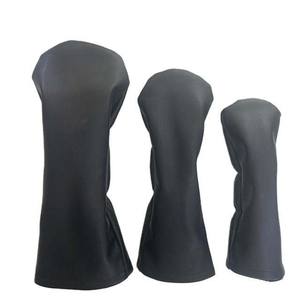 Housses de tête de club de golf vierges en gros, couleur personnalisée, cuir noir, service OEM ODM, fabrication sur mesure, durables, logo personnalisé, haute qualité - Product Image 1