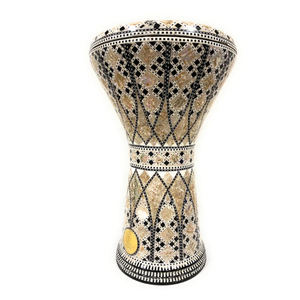 Arco de Aluminio Gawharet El Fan para Darbuka, Mosaico Geométrico Hecho a Mano, Tambor Doumbek - Product Image 1