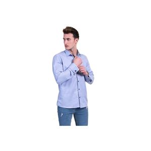 Chemise en coton et soie imprimée avec boutons de manchette et doubles poignets français - Product Image 2