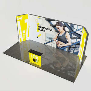 Cabine de boîte à lumière SEG moderne 20 * 10FT/6*3M Affichage en tissu de tension portable double face pour expositions et salons professionnels - Product Image 2