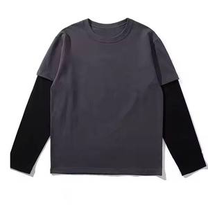 Fabricants personnalisés T-shirt décontracté à double couche à manches courtes pour hommes 100% coton Slim Fit écologique vieilli Vintage - Product Image 4