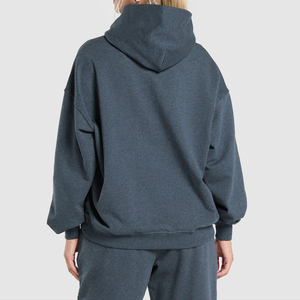 ชุดวอร์มเสื้อฮู้ดผ้าฝ้ายโอเวอร์ไซส์สำหรับผู้หญิงชุดวอร์มผ้าฟลีซระบายอากาศได้ดีติดโลโก้ได้ตามต้องการ - Product Image 6