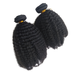 Extensions de cheveux humains indonésiens 100% Remy, extensions de cheveux vierges afro crépus à cuticule alignée de couleur naturelle - Product Image 6