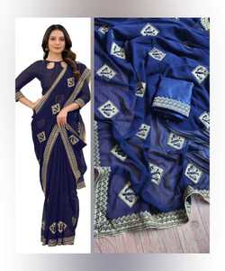 Ropa de mujer Sari, ropa de fiesta al mejor precio con hermosa pieza de blusa, soporte para adultos indios 500, ropa roja y beige de India y Pakistán - Product Image 6