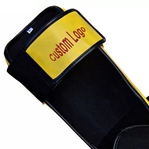 Espinilleras de cuero PU de alta calidad personalizadas al por mayor, protectores de piernas de protección de calidad, calentadores para adultos para combate de boxeo MMA - Product Image 4