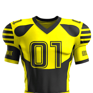 Camisetas de fútbol americano personalizadas de alta calidad transpirables sublimadas de manga corta jóvenes adultos servicio OEM estilos estampados en blanco - Product Image 3