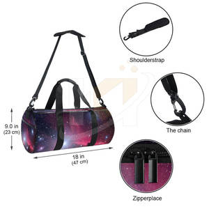Bolsas de lona deportivas plegables hechas de poliéster impermeables ligeras portátiles Bolsas de deporte cómodas MOQ bajo - Product Image 4