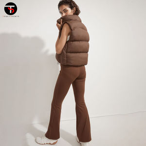 OEM logotipo personalizado ropa de moda de invierno de algodón gran oferta ropa exterior cremallera transpirable sin mangas mujeres Chaleco de burbujas - Product Image 5