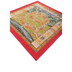 Pichwai Art Green Cotton Cloth <b>Wall</b> Art Tapestry Bohemian Christmas Style Scenic for Home Outdoor Nordic for <b>Wall</b> <b>Decor</b> Ramadan - Product Image 2