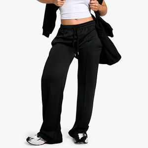 Pantalones de chándal de estilo Hip Hop con logotipo impreso personalizado de alta calidad para mujer, pantalones de chándal transpirables de pierna ancha con cintura elástica, Jogger holgado - Product Image 5