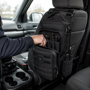 Sac de patrouille convertible, sac à bandoulière tactique, sac de service avec porte-gobelets, sangle amovible, organisateur de siège de voiture, MOLLE - Product Image 3