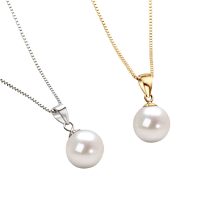 Collar de Perlas Blancas Auténticas de 9-10 mm, Joyería de Moda - Elegante Collar de Perlas Blancas de 9-10 mm - Product Image 4