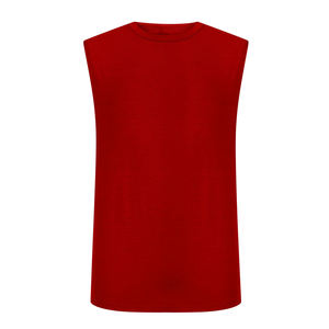 Camiseta sin mangas de punto de algodón y poliéster de secado rápido para hombres con logotipo personalizado, camisetas sin mangas de diseño suelto de verano, chaleco deportivo - Product Image 6