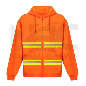 Sudadera con capucha de trabajo de seguridad reflectante de poliéster de alta calidad, jersey de manga larga, chaqueta de seguridad, ropa de trabajo con logotipo personalizable de alta visibilidad - Product Image 2