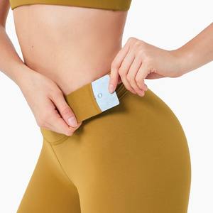 Premium de haute qualité femmes pantalons de Yoga séchage rapide respirant été Leggings cordon taille pure maille panneau étiré solide - Product Image 3