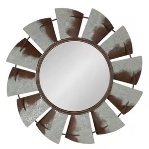 Miroir mural moderne en métal rond et élégant pour la décoration de la maison, verre haut écologique, couleur personnalisée, meilleur vendeur - Product Image 1