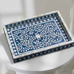 ARTWORK MAESTREO - Plateau carré en nacre fabriqué par des artisans expérimentés en Inde - plateau de luxe - plateau fait main - Product Image 2