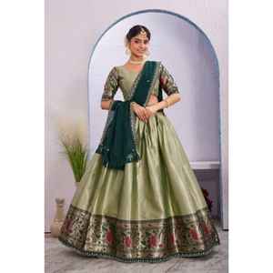 LANCEMENT DU NOUVEAU CHOLI LEHENGA AVEC SOIE VICHITRA AVEC SOIE BRODÉE - Product Image 1