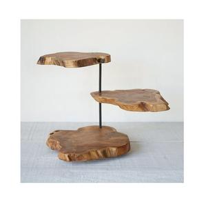 Modern Quality Luxury Design <b>3</b> <b>Tier</b> Wooden <b>Cake</b> <b>Stand</b> Manufacturer Custom Polished Handmade Wooden <b>Tier</b> <b>Cake</b> <b>Stand</b> - Product Image 1