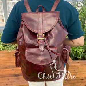 2024 Wholesale Vintage Genuine Leather Travel Men School Luxury Laptop Backpack Hot Selling Classic Luxury High Quality Backpack - Product Image 1