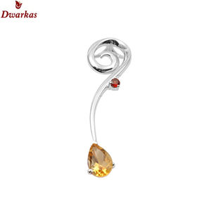 Elegante personalizado 925 plata esterlina peridoto natural piedra preciosa colgante collar regalo joyería precio al por mayor stock listo - Product Image 4