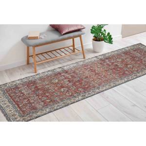 Tapis de style turc vintage : Tapis de couloir tribal antidérapant, tapis doux non tissé - Product Image 5