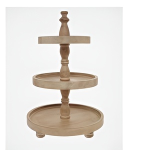 Présentoir de gâteau en bois de conception la plus fine de vente chaude fait à la main nouveau support de gâteau en bois décoratif en bois perlé en cristal fini brillant - Product Image 4