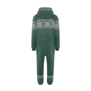 RINT-etail y kets mbroidered OGO 50% Polyester 50% ottotton IDE ocockets con PPER ipper losure nisex Reen lpine Jumpsuit - Product Image 5