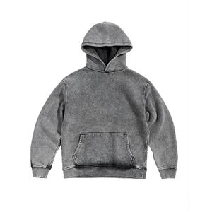 2025 nueva sudadera con capucha de lavado ácido de lana de algodón para hombres tendencia superior elegante tamaño personalizado servicio OEM precio razonable Aparato de invierno - Product Image 1