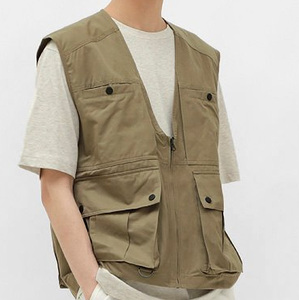 Chaleco utilitario multibolsillo de lujo de alta calidad para hombre, hecho a medida, talla grande, logotipo personalizado, servicio OEM en color - Product Image 3