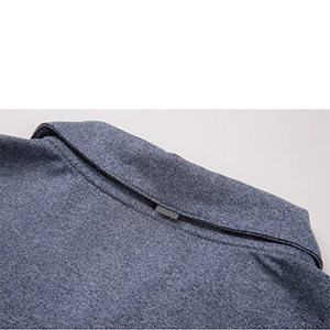 Polo en coton gris à manches courtes pour homme, couleur unie, décontracté, respirant, tricoté en piqué - Product Image 4