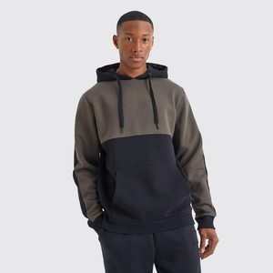 Pull à capuche oversize en polyester/coton de haute qualité, 360g, épais, uni, à blocs de couleur, personnalisable, unisexe, grande taille, pour homme, à blocs de couleur - Product Image 1