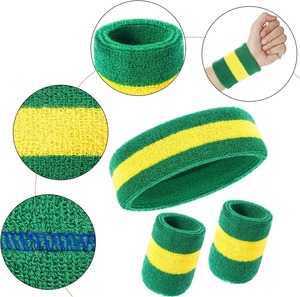 สายรัดข้อมือสำหรับเล่นกีฬาผ้าเทอร์รี่ซับเหงื่อสำหรับผู้หญิงสายรัดข้อมือผ้าคอตตอนปรับแต่งโลโก้ได้ - Product Image 4