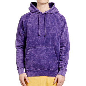 2025 gros impression personnalisée bouffée impression Streetwear sweats à capuche personnalisés lavage à l'acide surdimensionné détresse à capuche - Product Image 1