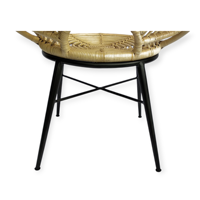 Chaise en rotin tressé à motif paon pour l'intérieur de la maison, salon, vente en gros