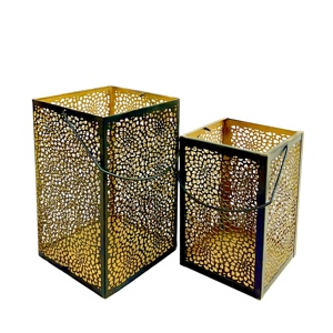 Supports de bougies votives marocains en métal découpé sur mesure en gros pour la décoration d'éclairage domestique et commercial - Product Image 6