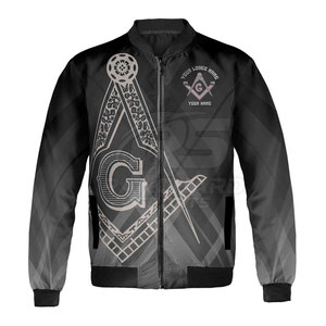 Veste de club maçonnique à fermeture éclair, tissu de qualité supérieure, broderie personnalisée, vêtements maçonniques, veste d'extérieur - Product Image 2