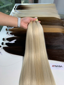 Extensiones de Cabello Humano Virgen de Lujo Vietnamita, Color 613, con Cutícula Alineada, Resistentes a la Caída, Súper Dobles y con Puntas Gruesas, las Más Vendidas - Product Image 5