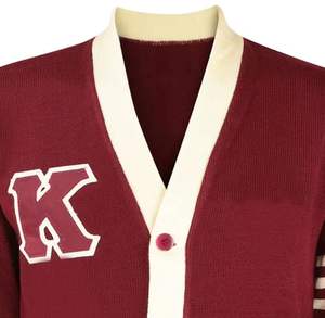 Sorority <b>Sweatshirts</b> Mock Neck Embroidery Fleece Solid Pattern Casual Style for Winter Season Front - Product Image 2