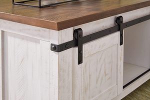 THCT - 0016 Table basse de ferme rustique intelligente en bois de conception occidentale avec rangement pour meubles de salon - Product Image 5