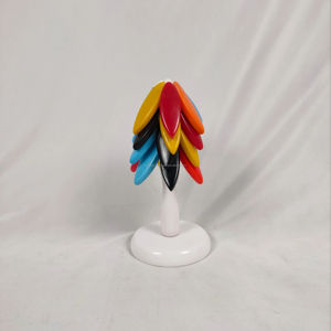 แผ่นรองแก้วรูปต้นคริสต์มาสไม้ แผ่นรองจานไม้สำหรับอาหารร้อน รูปทรงต้นคริสต์มาสตกแต่ง แผ่นรองกันความร้อนไม้แบบพับได้ - Product Image 1