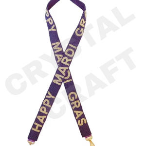 Go Dawgs Sangle de sac à main perlée Sangles de sac de perles de rocaille en or blanc personnalisées Accessoires Sacs Pièces de sac spéciales Accessoires - Product Image 5