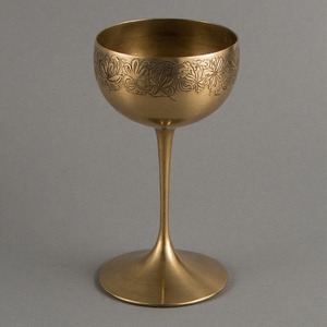 SaintGoblet Sacred Chalice Antique Brass Communion Wine <b>Glass</b> Handcrafted Vintage <b>Goblet</b> for Church and Spiritual Ceremonies - Product Image 5